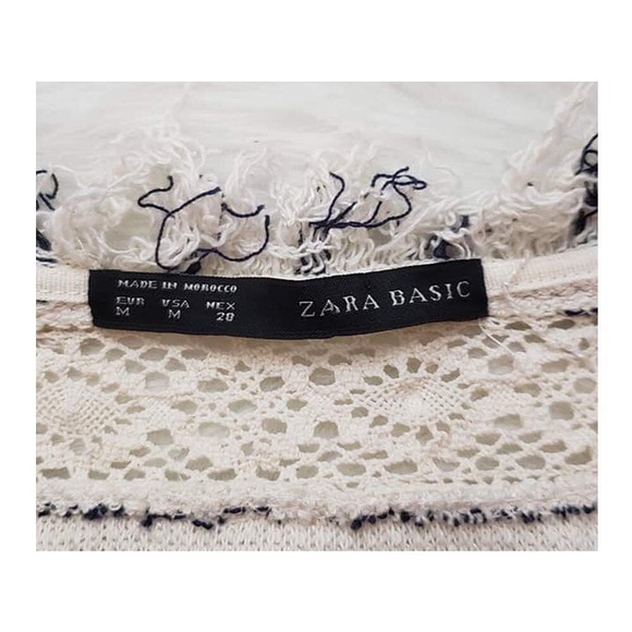 Zara Striped Frayed Cardigan Size Medium - Picture 8 of 8